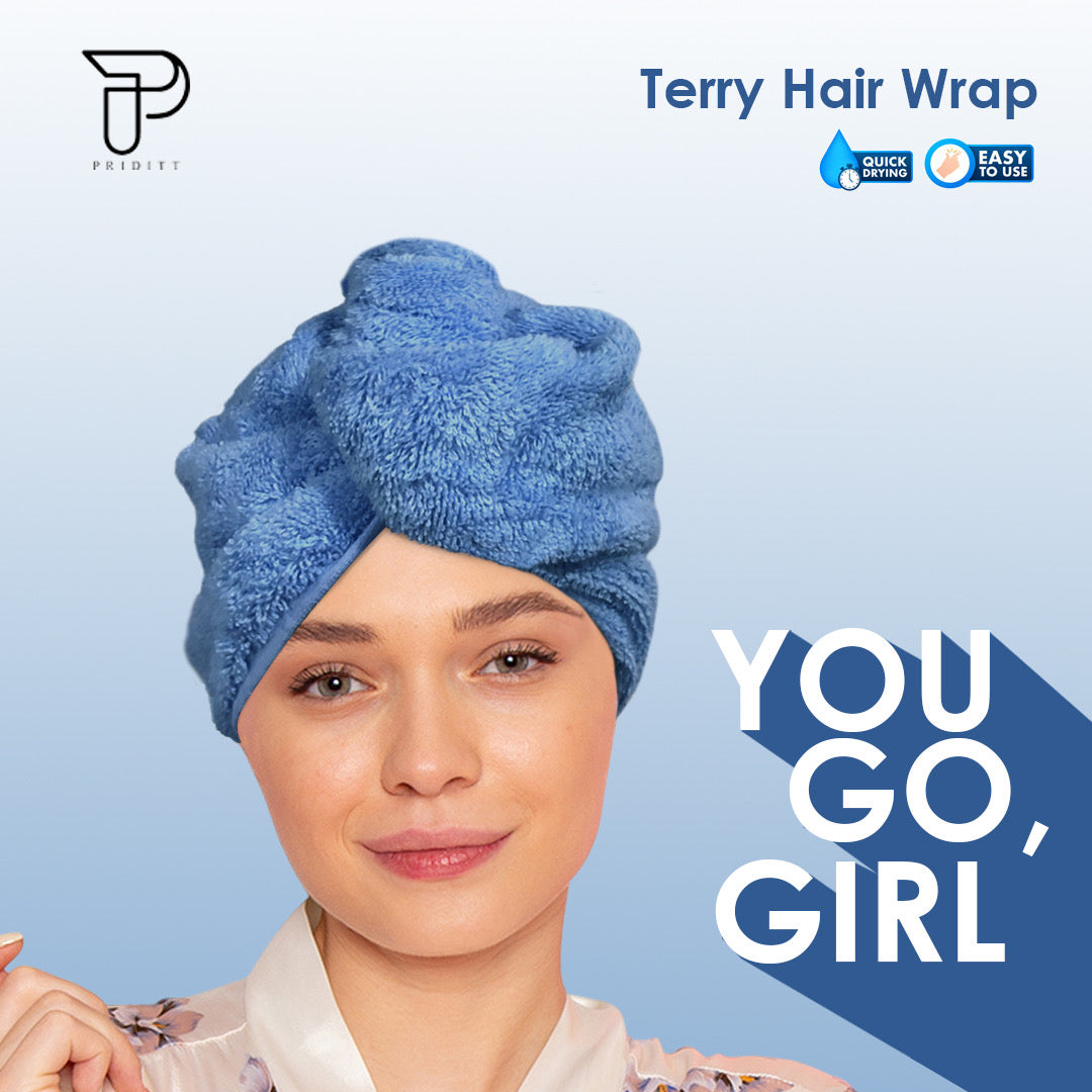 Terry hair turban