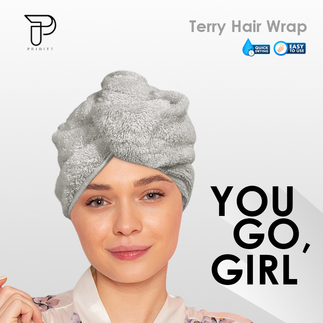 Terry hair turban
