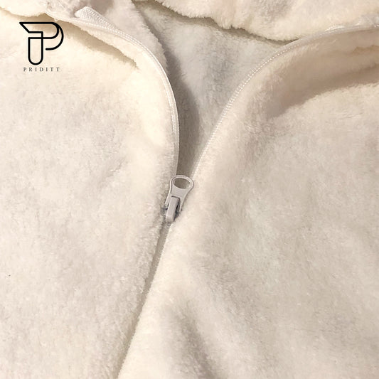 Coral Fleece Bathrobe (Zipper with Loop Belt)